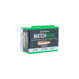 Sierra .224 cal. 77gr. HPBT MatchKing Bullets, Box of 50