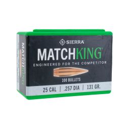 Sierra .257 cal. 131gr. MatchKing Bullets, Box of 100