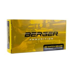 Berger 6mm Creedmoor 109gr. LR Hybrid Target Ammunition, 20 Round Box