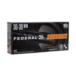 Federal Subsonic 30-30 Win 170gr. Fusion Soft Point Ammunition, 20 Round Box