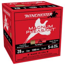Winchester Magnum Pheasant 28ga. 3" 1-1/8oz. #5 & #6 Shot Ammunition, 25 Round Box