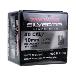 Winchester Pistol Bullets, 40 cal / 10mm 155gr. Silvertip HP, Box of 100