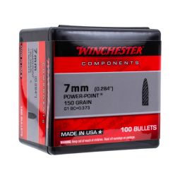 Winchester Rifle Bullets, 7mm 150gr. Power-Point, Box of 100