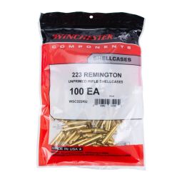 Winchester Unprimed Brass, 223 Rem, Bag of 100