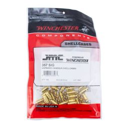 Winchester Unprimed Brass, 357 Sig, Bag of 100