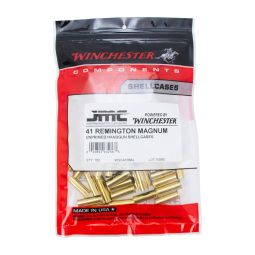 Winchester Unprimed Brass, 41 Rem Mag, Bag of 100