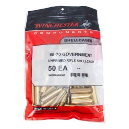 Winchester Unprimed Brass, 45-70 Govt, Bag of 50