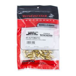 Winchester Unprimed Brass, 45 Auto, Bag of 100