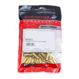 Winchester Unprimed Brass, 45 Colt, Bag of 100