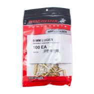 Winchester Unprimed Brass, 9mm Luger, Bag of 100