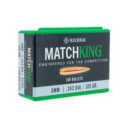 Sierra .243 cal./6mm 105gr. MatchKing CN Bullets, Box of 100
