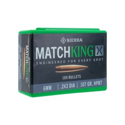 Sierra .243 cal./6mm 107gr. MatchKing X Bullets, Box of 100