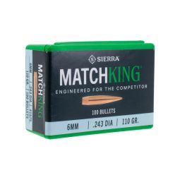 Sierra .243 cal./6mm 110gr. MatchKing CN Bullets, Box of 100