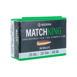 Sierra .257 cal. 100gr. MatchKing Bullets, Box of 100