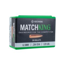 Sierra .264 cal./6.5mm 120gr. MatchKing Bullets, Box of 100