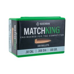 Sierra .308 cal./7.62mm 168gr. MatchKing Bullets, Box of 100