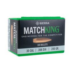 Sierra .308 cal./7.62mm 200gr. MatchKing Bullets, Box of 100