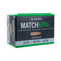 Sierra .308 cal./7.62mm 169gr. MatchKing CN Bullets, Box of 100