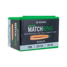 Sierra .284 cal./7mm 185gr. Tipped MatchKing Bullets, Box of 100