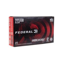 Federal American Eagle .223 Rem. 62gr. FMJ-BT Ammunition, 20 Round Box
