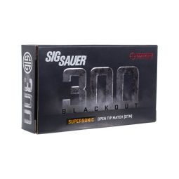 Sig Sauer Match 300 BLK 125gr. OTM Supersonic Ammunition, 20 Round Box