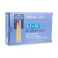 PPU 9.3x62 Mauser 285gr JSP 20 Round Box