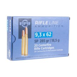 PPU 9.3x62 Mauser 285gr JSP 20 Round Box