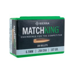 Sierra .264 cal./6.5mm 107gr. MatchKing Bullets, Box of 100