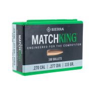 Sierra .277 cal. 115gr. MatchKing Bullets, Box of 100