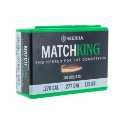 Sierra .277 cal. 115gr. MatchKing Bullets, Box of 100