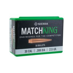 Sierra .308 cal./7.62mm 215gr. MatchKing CN Bullets, Box of 50