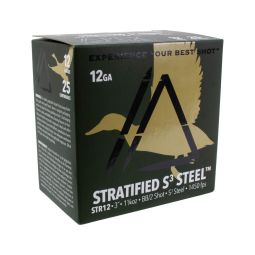 Apex Ammunition Waterfowl Stratified S3 Steel, 12ga. 3" 1-1/4oz. #BB & #2 Shot, 25 Round Box