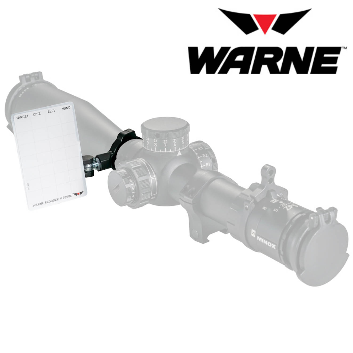 7856M Universal Data Card Holder 34mm - Warne Scope Mounts