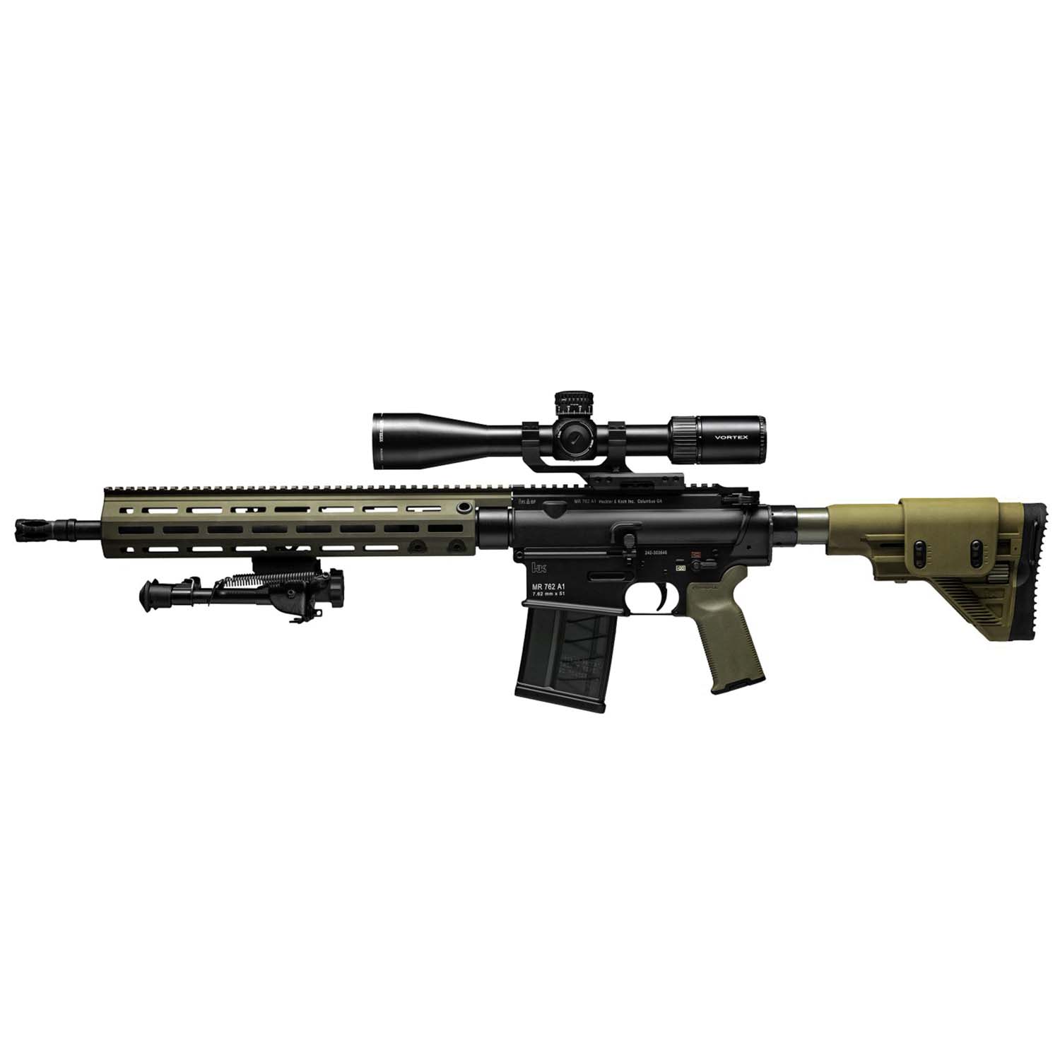 Heckler & Koch MR762 Black/FDE Long Range Package III w/ Vortex