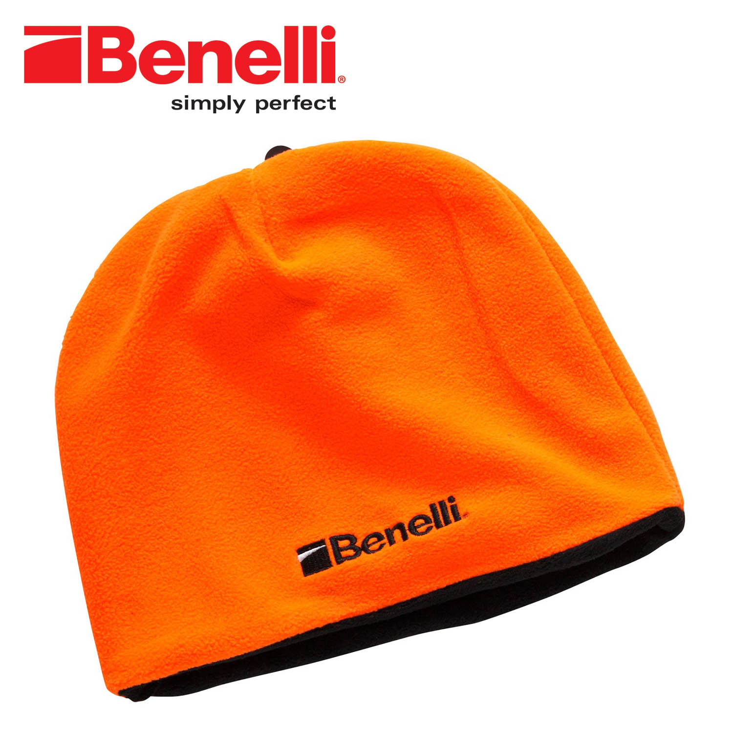 blaze orange fleece beanie