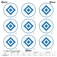 Caldwell High Visibility Site In Target 9" Diamond High Contrast Blue, 10 Pack