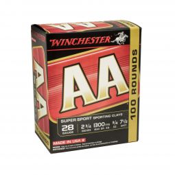 Winchester AA Super Sport 28ga. 2-3/4" 3/4oz. #7.5 Shot Ammunition, 100 Round Pack