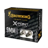 Browning X-Point Defense 9mm Luger 147gr. JHP Ammunition, 20 Round Box