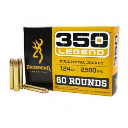 Browning 350 Legend 124gr. FMJ Ammunition, 60 Round Box