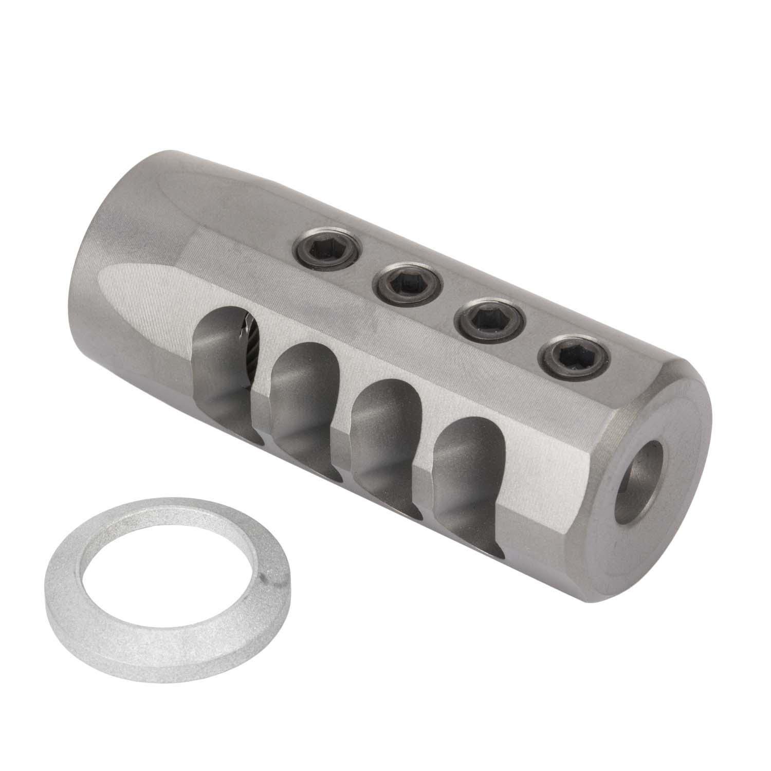 Stainless Steel 308 Muzzle brake 5/8x24 Pitch Thread .308 Crush Washer 