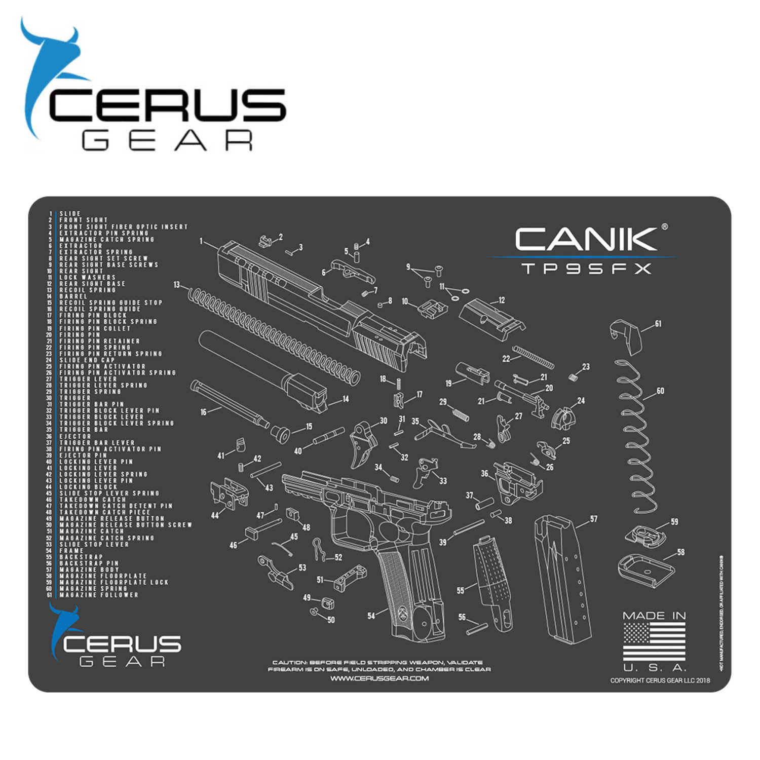 Cerus Gear Canik Tp9sfx 12 X17 Promat Mgw