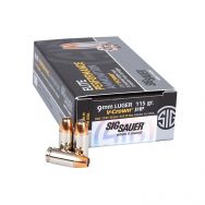 Sig Sauer Elite Performance V-Crown 9mm 115gr. JHP Ammunition 50 Round Box