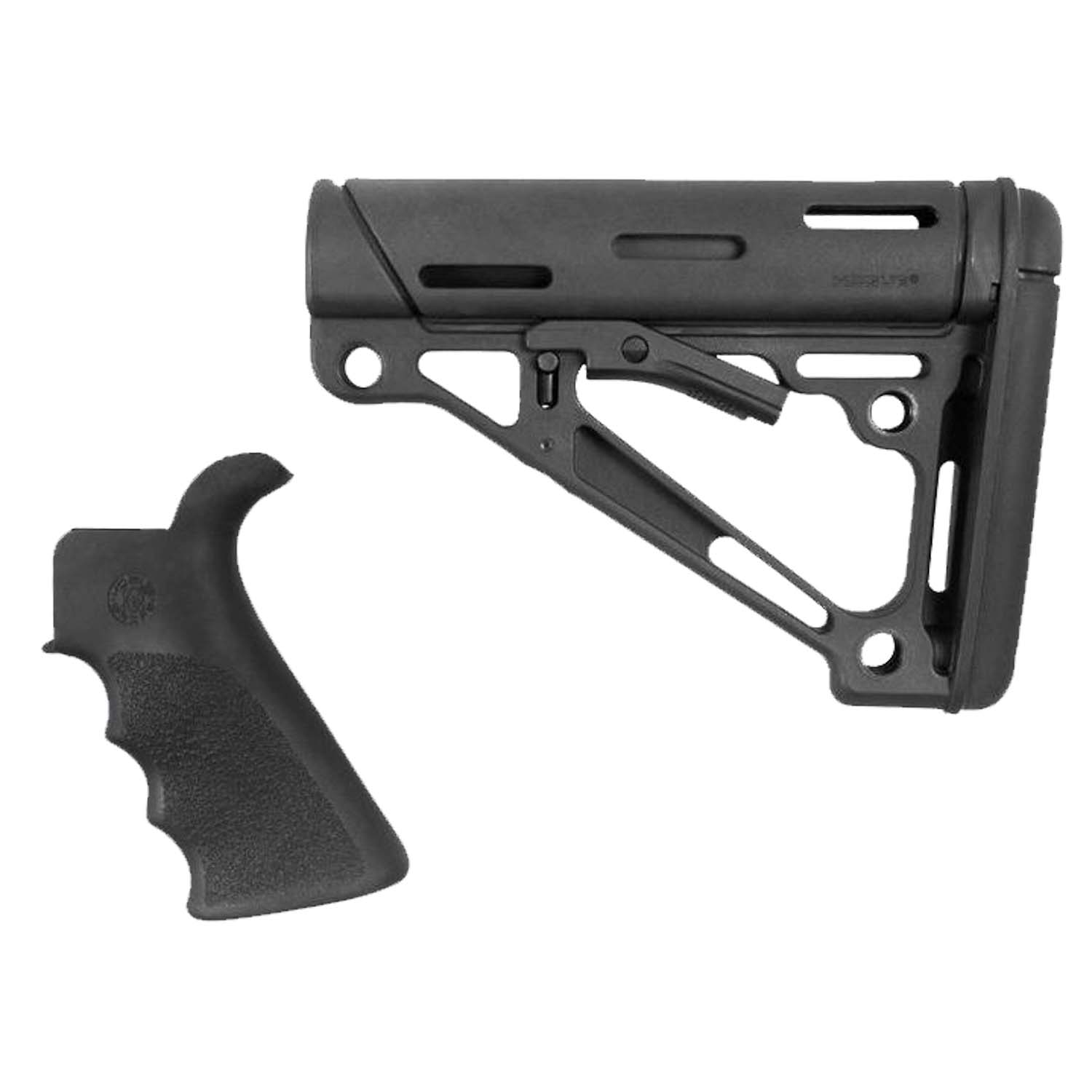 Hogue AR-15 Overmolded Beavertail Pistol Grip & Collapsible