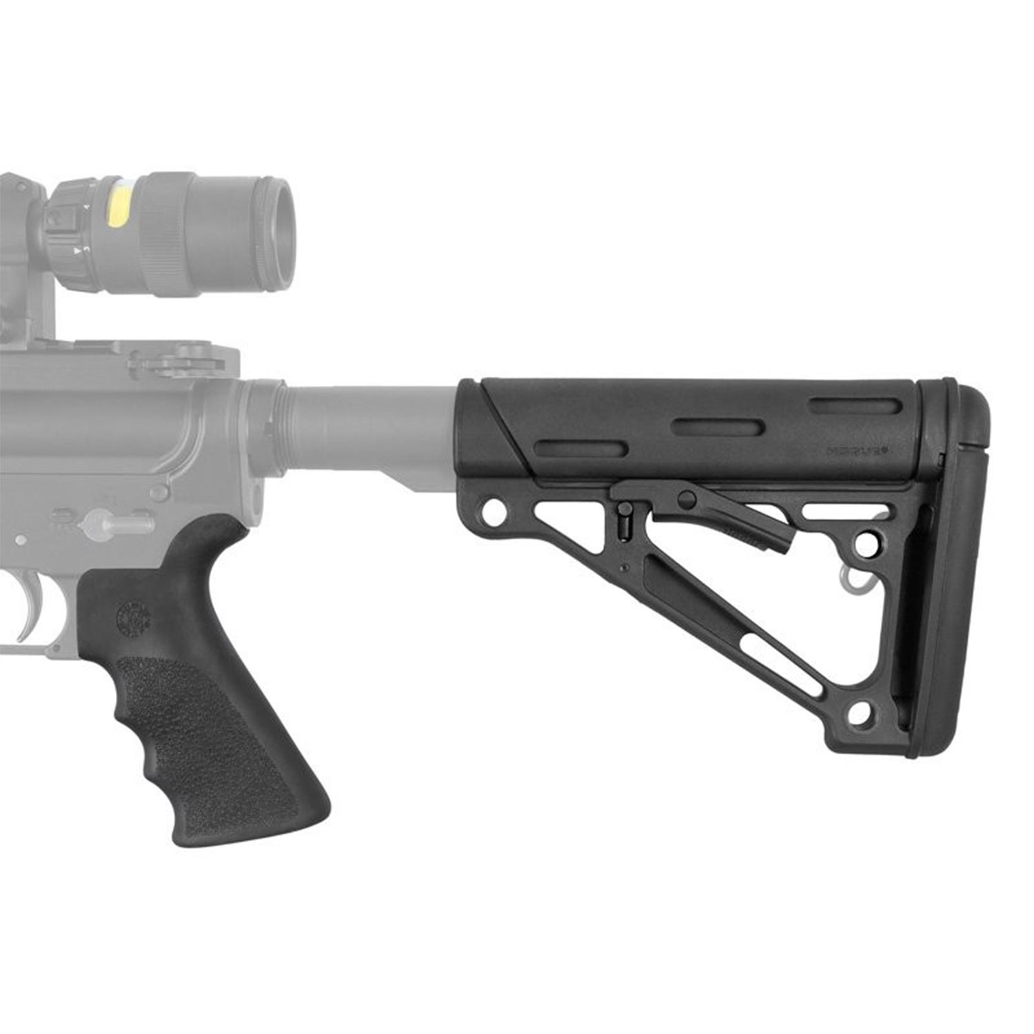 Hogue AR-15 Overmolded Beavertail Pistol Grip & Collapsible