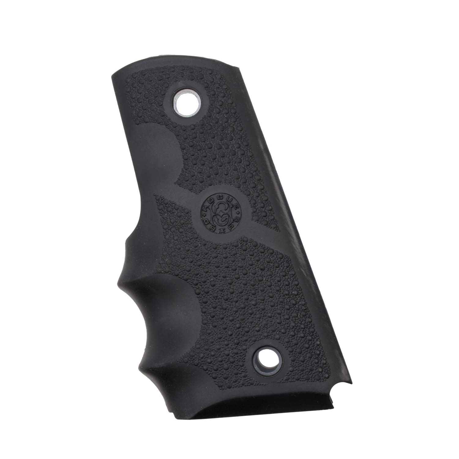 Hogue 1911 Officer Model Grip with Finger Grooves, Black: MGW