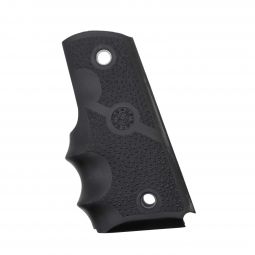 Hogue 1911 Officer Model Grip with Finger Grooves, Black