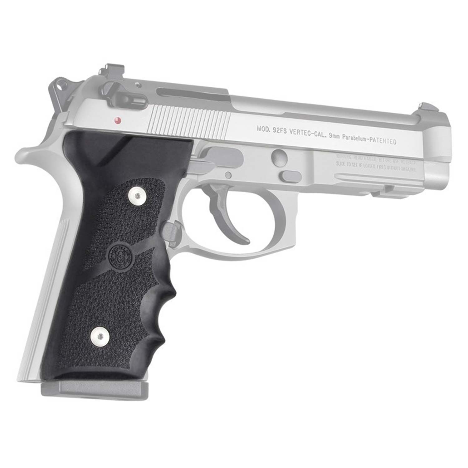美品　BERETTA VERTEC 用　HOGUEグリップ　ベレッタ　バーテック Hogue Beretta 92 Vertec Overmolded Rubber Grip with Finger