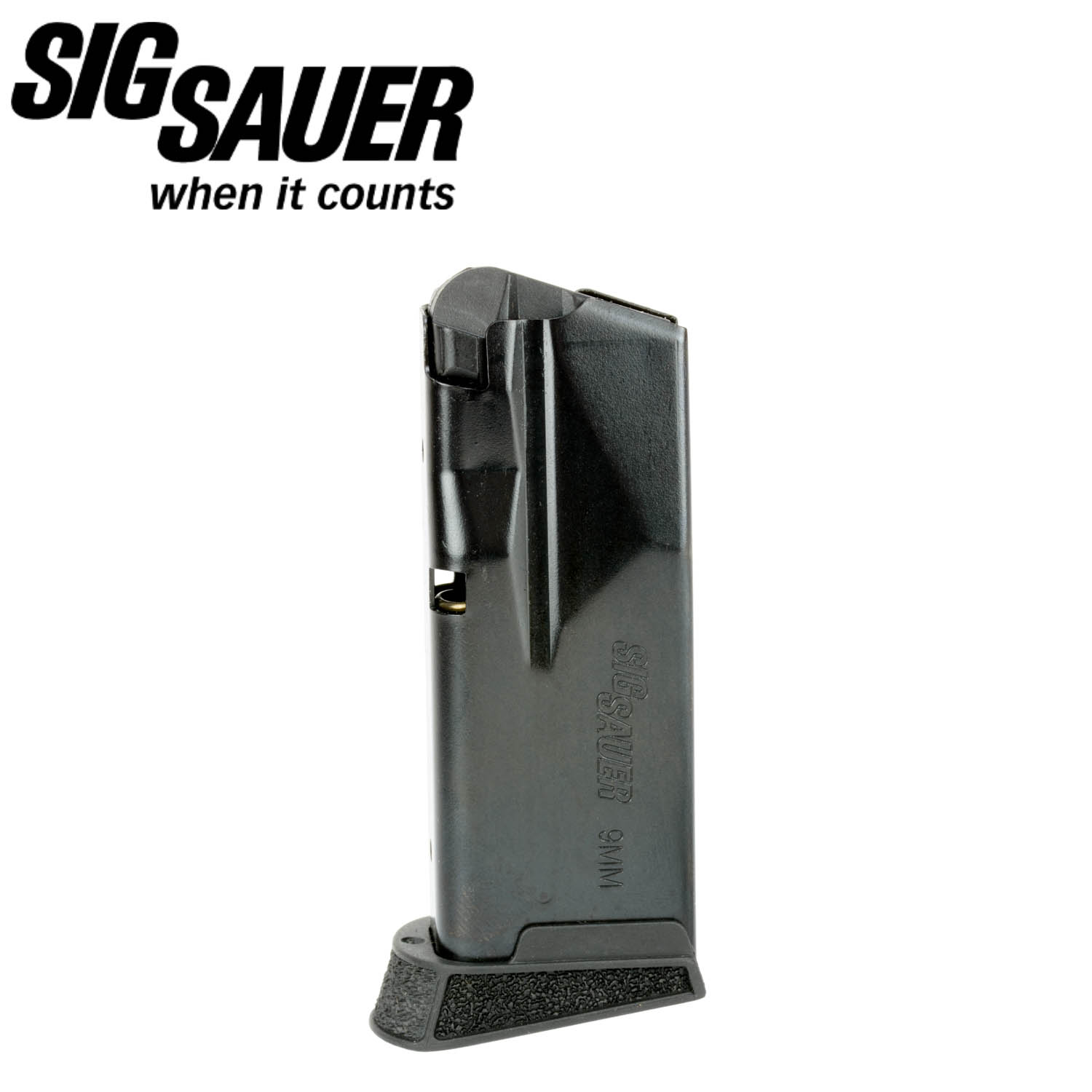 Sig Sauer Black 9mm Magazine 10-Round for P365 w/Finger Extension MAG-365-9-10X 