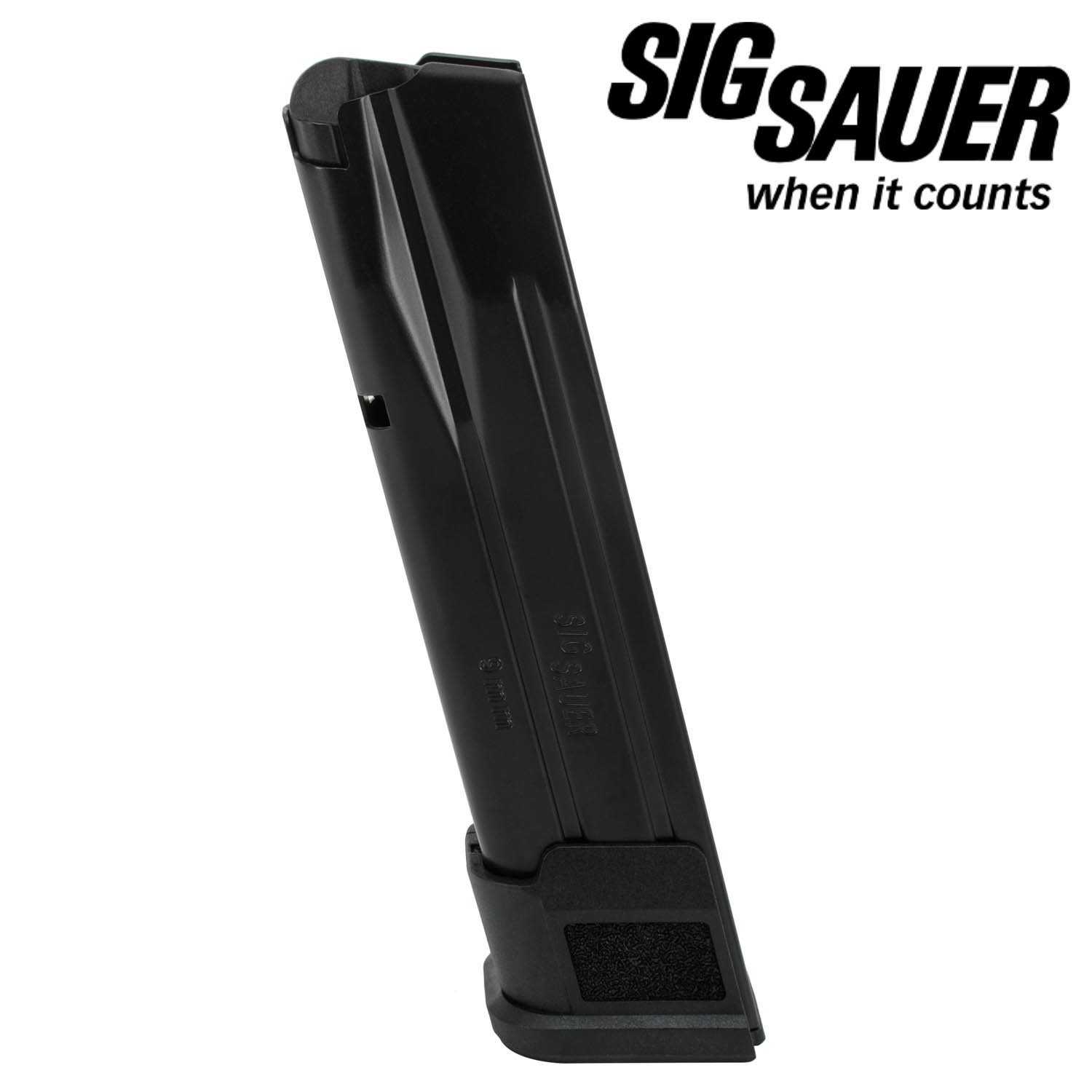 ☆希少☆観賞用 SIG SAUER 21連 9mm実物 マガジン Sig Sauer P250 / P320 / XFIVE Full Size 9mm Magazine, 21 Round: MGW