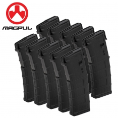 Magpul Gen M3 PMAG 5.56mm 30 Round Magazine with Dust Cover, Black, 10 Pack